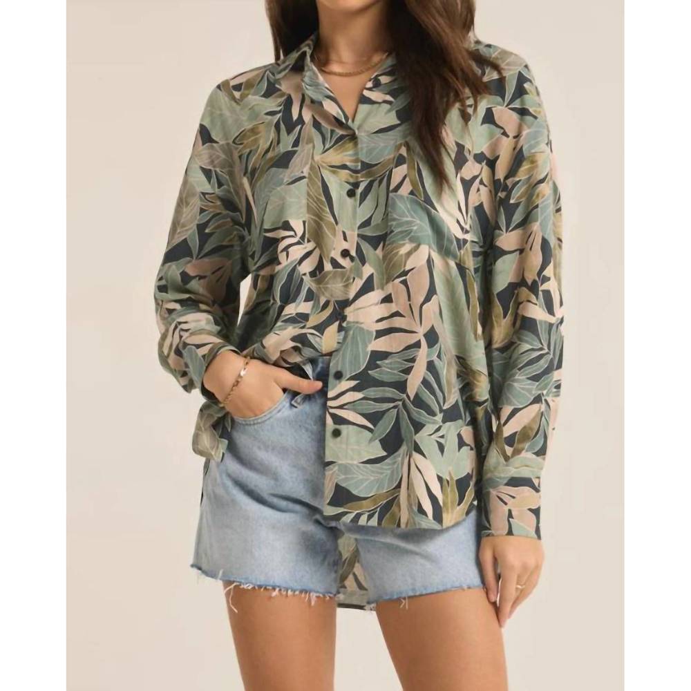 NEW Z SUPPLY colbie cusco button up shirt in multi
